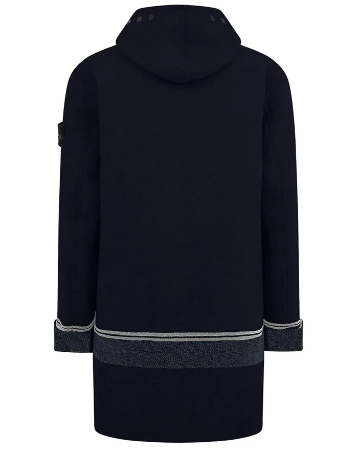Mens 71252 Panno Jacquard Duffle Coat In Marine Blue Stone Island Coats 038 Jackets