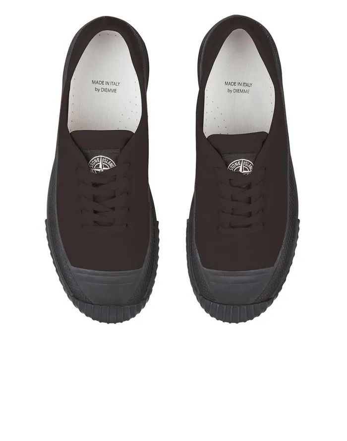 Mens S0165 Suede Deck Deck Shoe In Black Stone Island Footwear