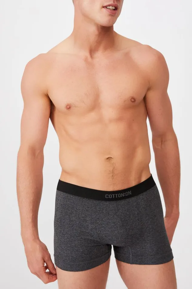 Mens Seamless Trunks Charcoal Marleblack Men Cotton On Socks and Underwear Mens Seamless Trunks Charcoal Marleblack Men Cotton On Socks and Underwear