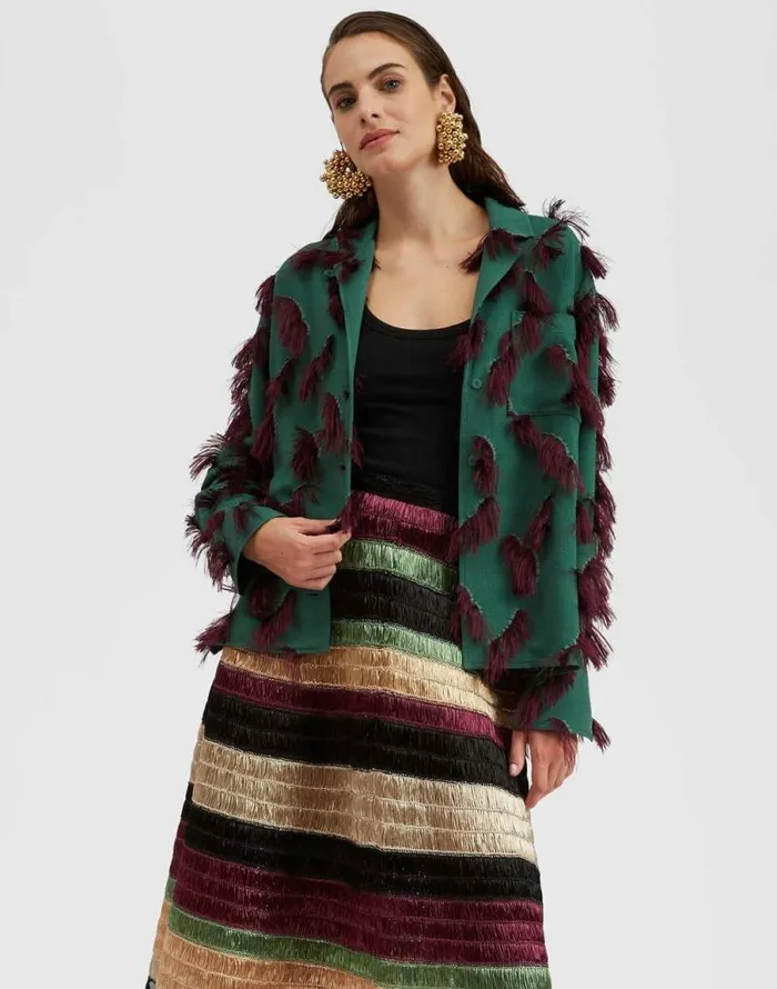 Milano Jacket Hotspot Emerald Women La Double J Outerwear Milano Jacket Hotspot Emerald Women La Double J Outerwear