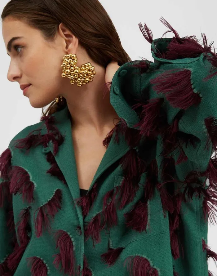 Milano Jacket Hotspot Emerald Women La Double J Outerwear Milano Jacket Hotspot Emerald Women La Double J Outerwear