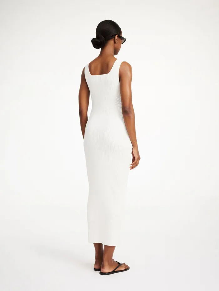 Milelo Maxi Dress Soft White Women By Malene Birger Knitwear