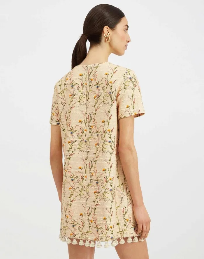 Mini Swing Dress Embroidered Primavera Cream Women La Double J Dresses Mini Swing Dress Embroidered Primavera Cream Women La Double J Dresses