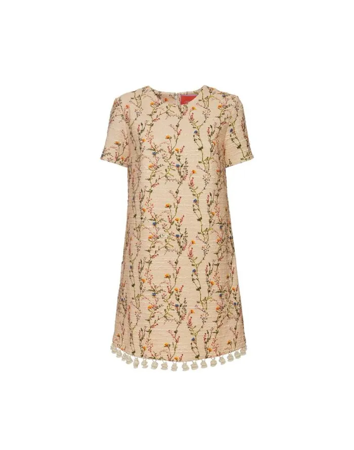 Mini Swing Dress Embroidered Primavera Cream Women La Double J Dresses Mini Swing Dress Embroidered Primavera Cream Women La Double J Dresses
