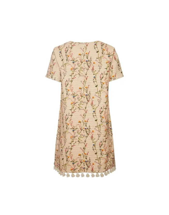 Mini Swing Dress Embroidered Primavera Cream Women La Double J Dresses Mini Swing Dress Embroidered Primavera Cream Women La Double J Dresses
