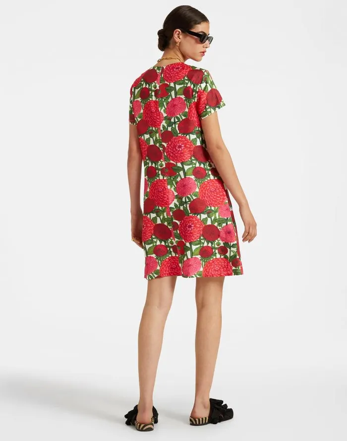 Mini Swing Dress Pink Dahlias Women La Double J Dresses Mini Swing Dress Pink Dahlias Women La Double J Dresses