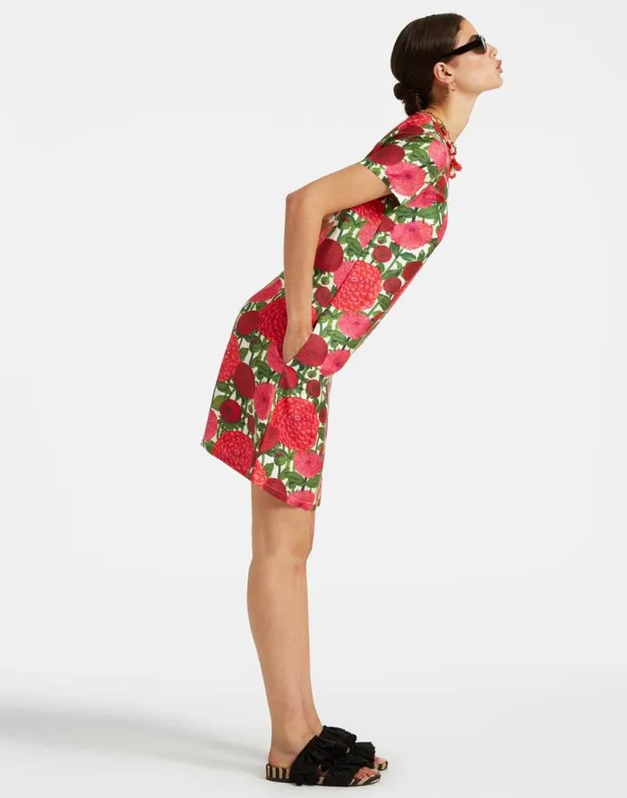 Mini Swing Dress Pink Dahlias Women La Double J Dresses Mini Swing Dress Pink Dahlias Women La Double J Dresses