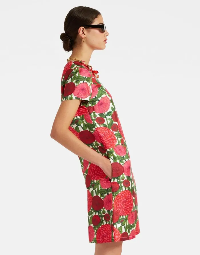 Mini Swing Dress Pink Dahlias Women La Double J Dresses Mini Swing Dress Pink Dahlias Women La Double J Dresses