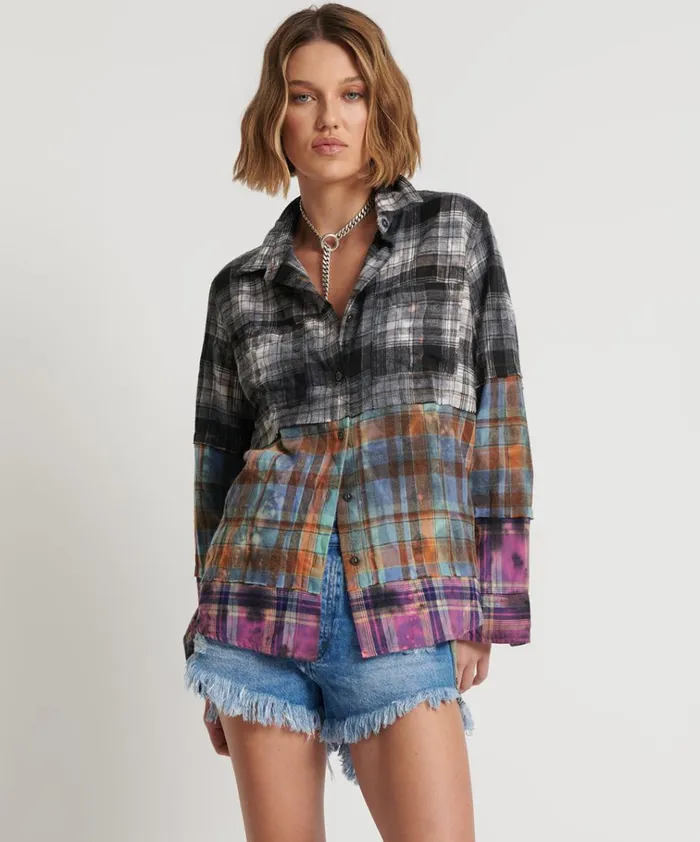 MIXED FLANNEL SHIRT Women One Teaspoon Shirts
