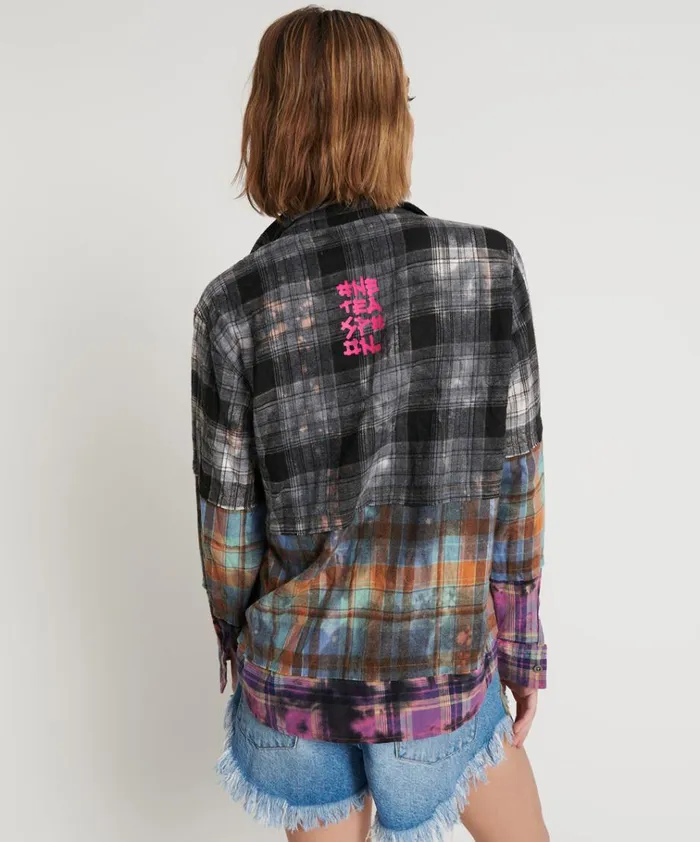 MIXED FLANNEL SHIRT Women One Teaspoon Shirts MIXED FLANNEL SHIRT Women One Teaspoon Shirts