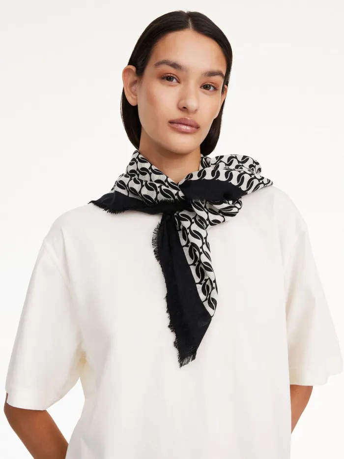 Monlas Wool Scarf Black Women By Malene Birger Scarves