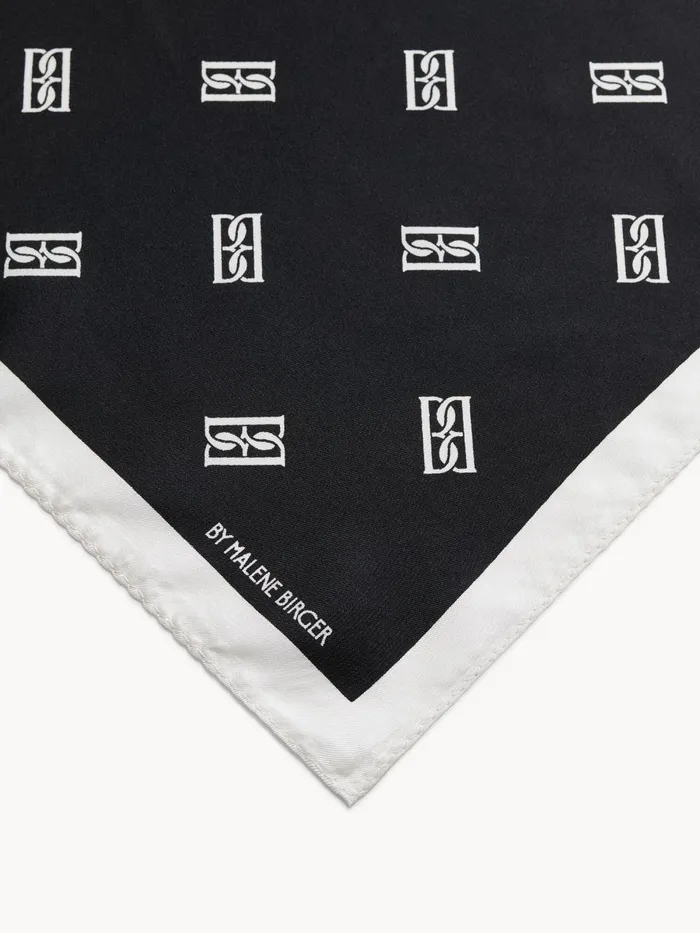 Monnas Silk Scarf Black Women By Malene Birger Scarves
