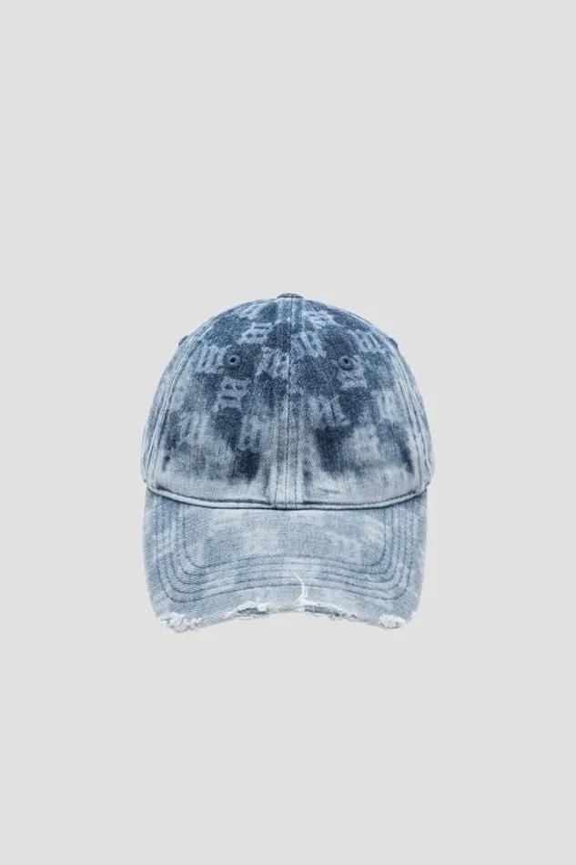 Monogram Denim Cap Blue WomenMen MISBHV Hats