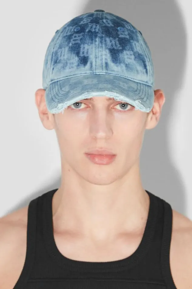 Monogram Denim Cap Blue WomenMen MISBHV Hats