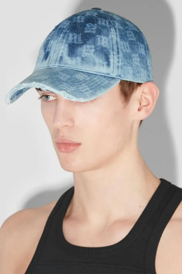 Monogram Denim Cap Blue WomenMen MISBHV Hats