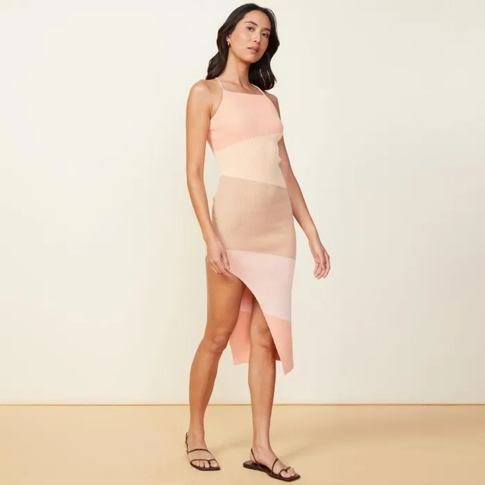 MONROW DRESSES Sunrise Sweater Rib Midi Tank Dress Sunrise 8211 Shop