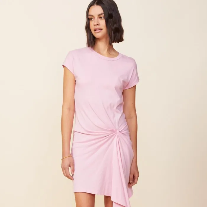 MONROW DRESSES Tucked Front Tee Shirt Dress Bubble Gum 8211 Shop