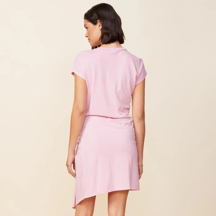 MONROW DRESSES Tucked Front Tee Shirt Dress Bubble Gum 8211 Shop