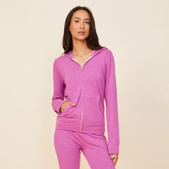 MONROW JACKETS Supersoft Zip Up Hoody Acai 8211 Shop