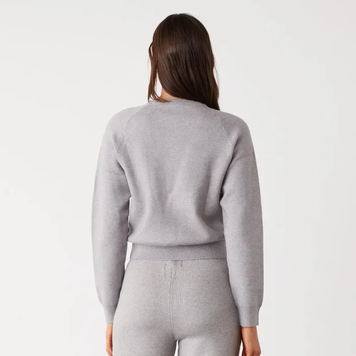 MONROW KNITS Soft Knit Raglan Sweater Heather Grey 8211 Shop