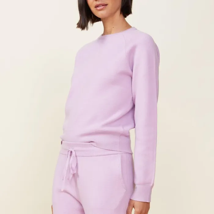 MONROW KNITS Soft Knit Raglan Sweater Lavandula 8211 Shop