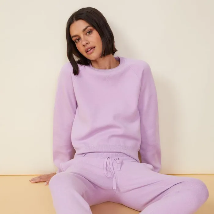 MONROW KNITS Soft Knit Raglan Sweater Lavandula 8211 Shop