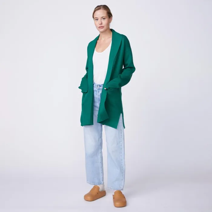 MONROW KNITS Soft Knit Sweater Cardigan Dark Ivy 8211 Shop