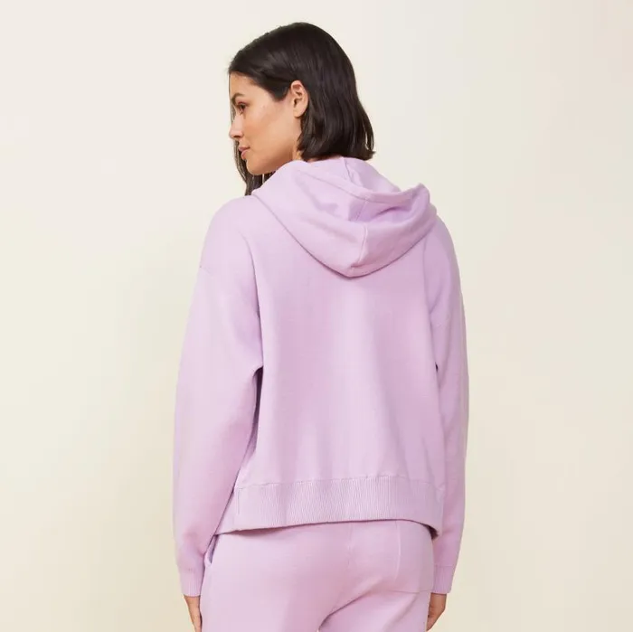 MONROW KNITS Soft Knit Zip Up Hoody Lavendula 8211 Shop