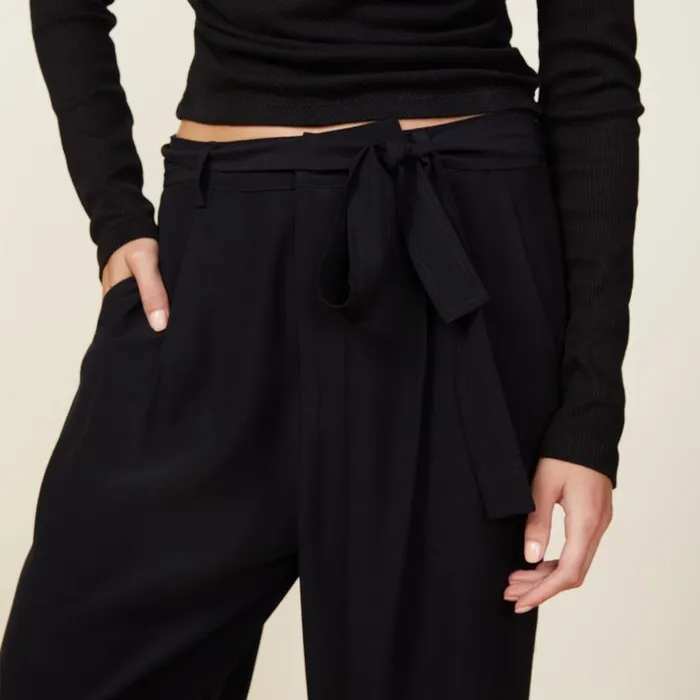 MONROW PANTS Silky Wide Leg Pant Black 8211 Shop
