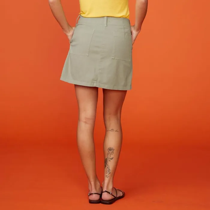 MONROW SKIRTS Utility Mini Skirt Laurel Green 8211 Shop