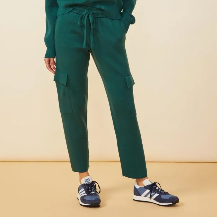 MONROW SWEATS Soft Knit Cargo Jogger Evergreen 8211 Shop