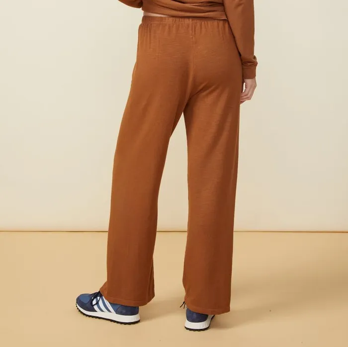 MONROW SWEATS Supersoft Crop Straight Leg Sweat Brown Sugar 8211 Shop