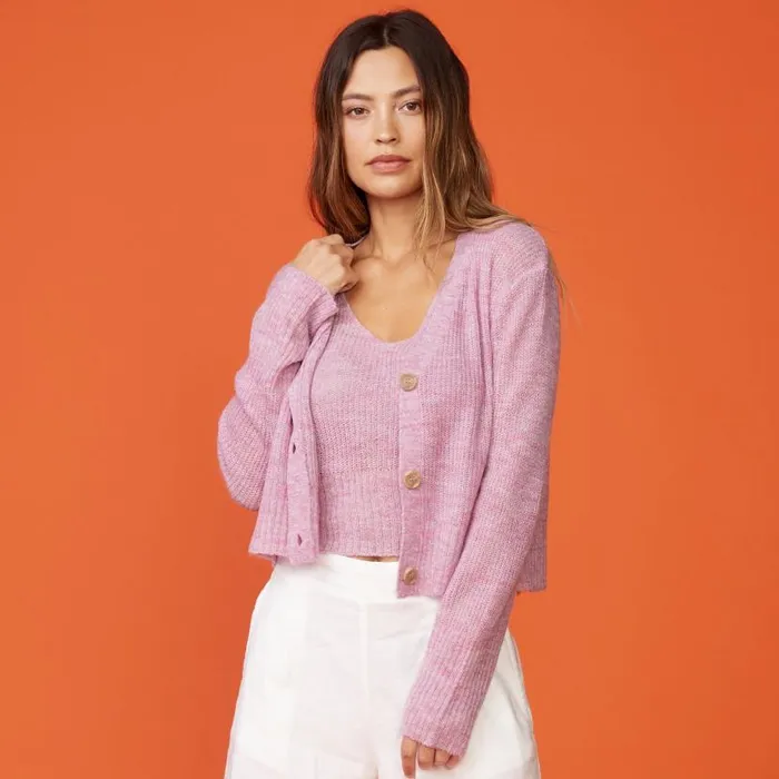 MONROW SWEATSHIRTS Mohair Cardigan Raspberry Rose 8211 Shop