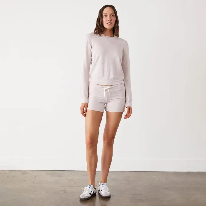 MONROW SWEATSHIRTS Supersoft Crew Neck Sweatshirt Pink Pearl 8211 Shop