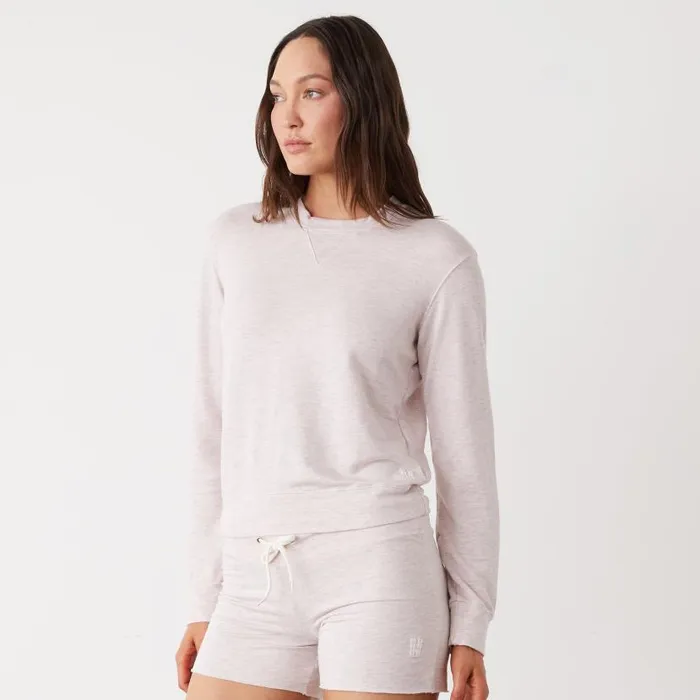 MONROW SWEATSHIRTS Supersoft Crew Neck Sweatshirt Pink Pearl 8211 Shop