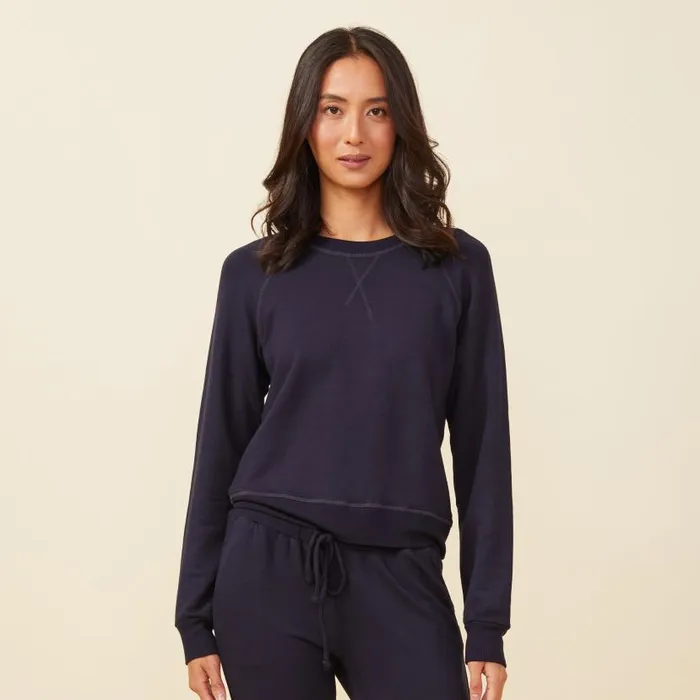 MONROW SWEATSHIRTS Supersoft Fleece Raglan Neptune 8211 Shop