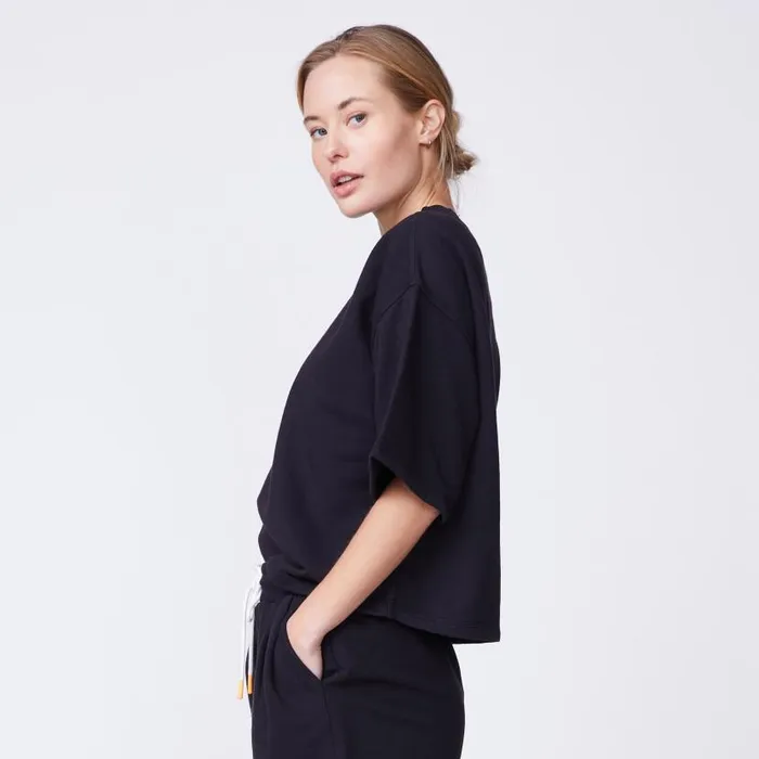 MONROW TEES 90039s Classic Sweatshirt Tee Black 8211 Shop