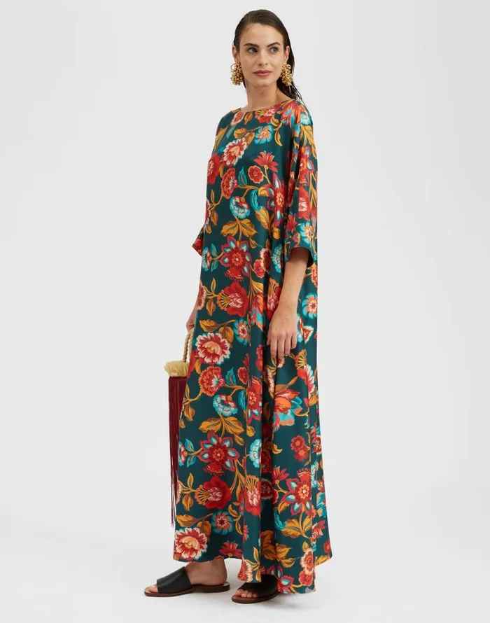 Muumuu Dress Round Neck Hottie Emerald Women La Double J Dresses Muumuu Dress Round Neck Hottie Emerald Women La Double J Dresses