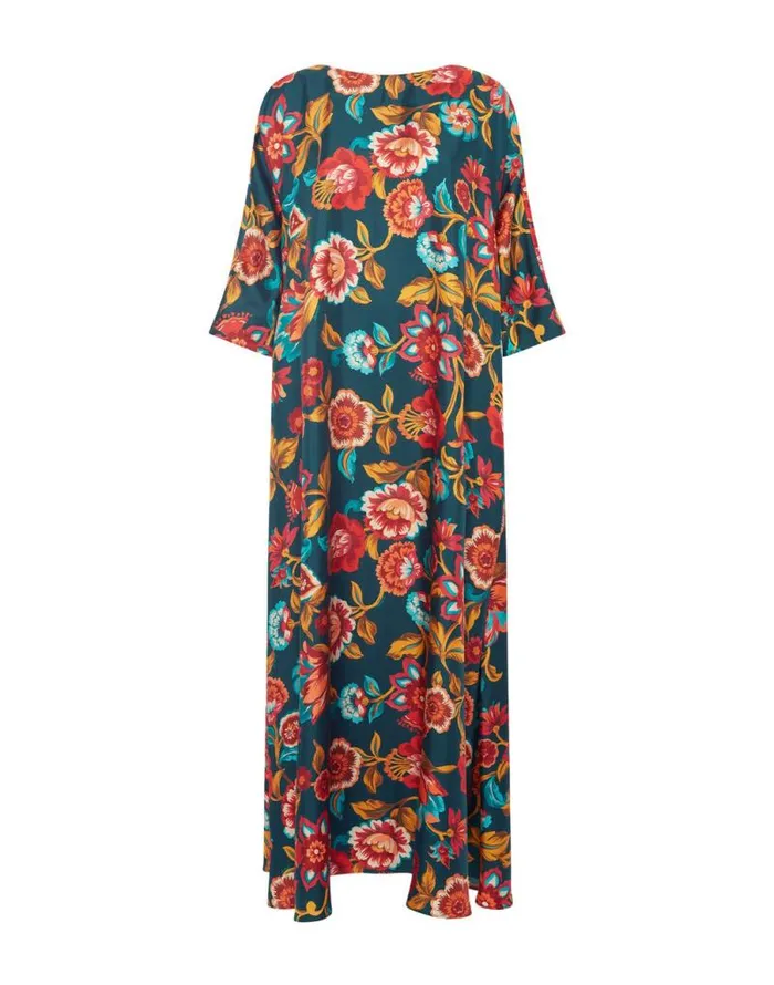 Muumuu Dress Round Neck Hottie Emerald Women La Double J Dresses Muumuu Dress Round Neck Hottie Emerald Women La Double J Dresses