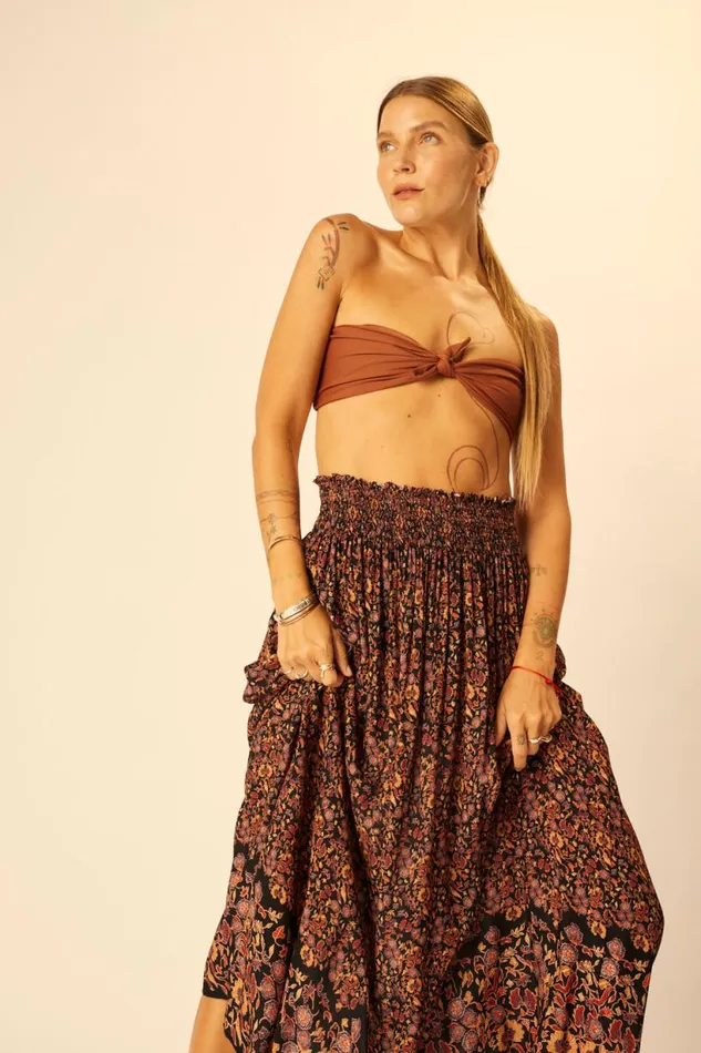 Natalie Martin BELLA SKIRT Petite Fleur Noire Shop Bottoms