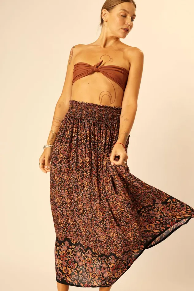Natalie Martin BELLA SKIRT Petite Fleur Noire Shop Bottoms