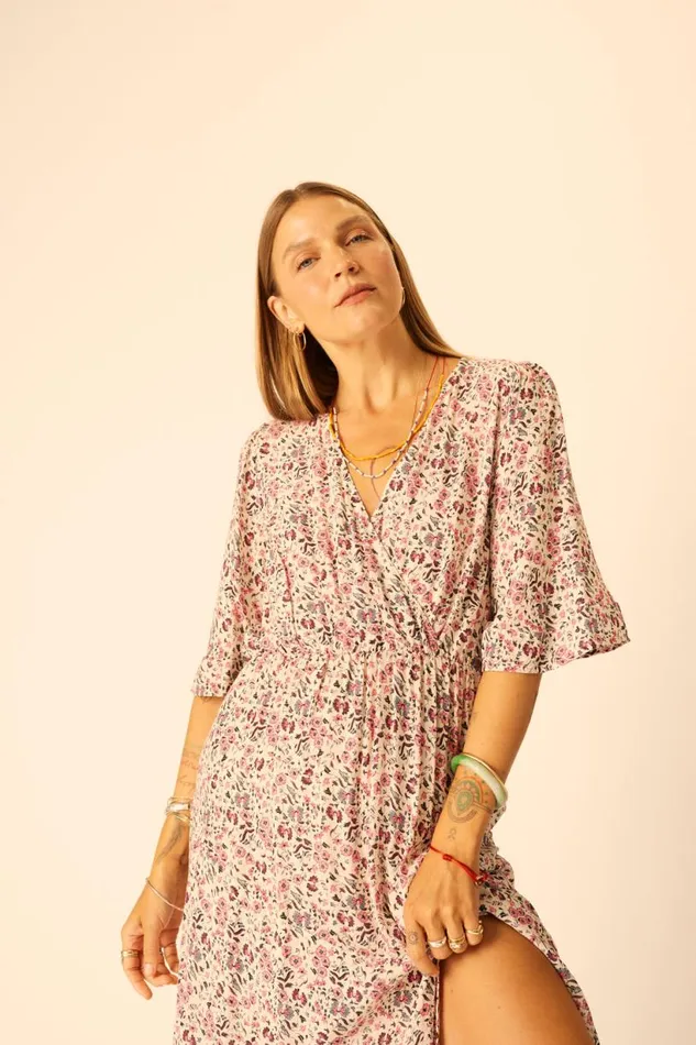 Natalie Martin COCO MAXI Petite Fleur Rose Shop Dresses