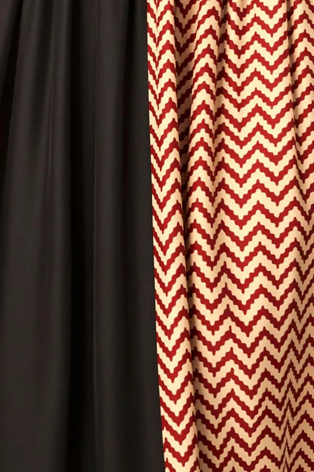 Natalie Martin DIANE LONG ROBE Block Zigzag Noire Shop Coverups