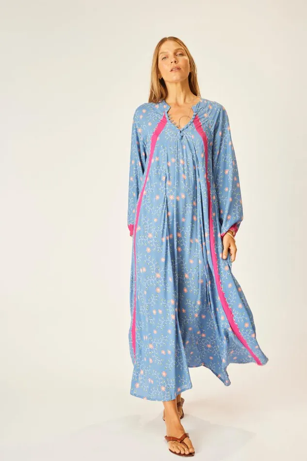 Natalie Martin FIORE MAXI Pinwheel Denim Shop Dresses