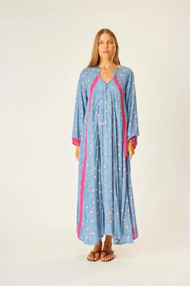 Natalie Martin FIORE MAXI Pinwheel Denim Shop Dresses