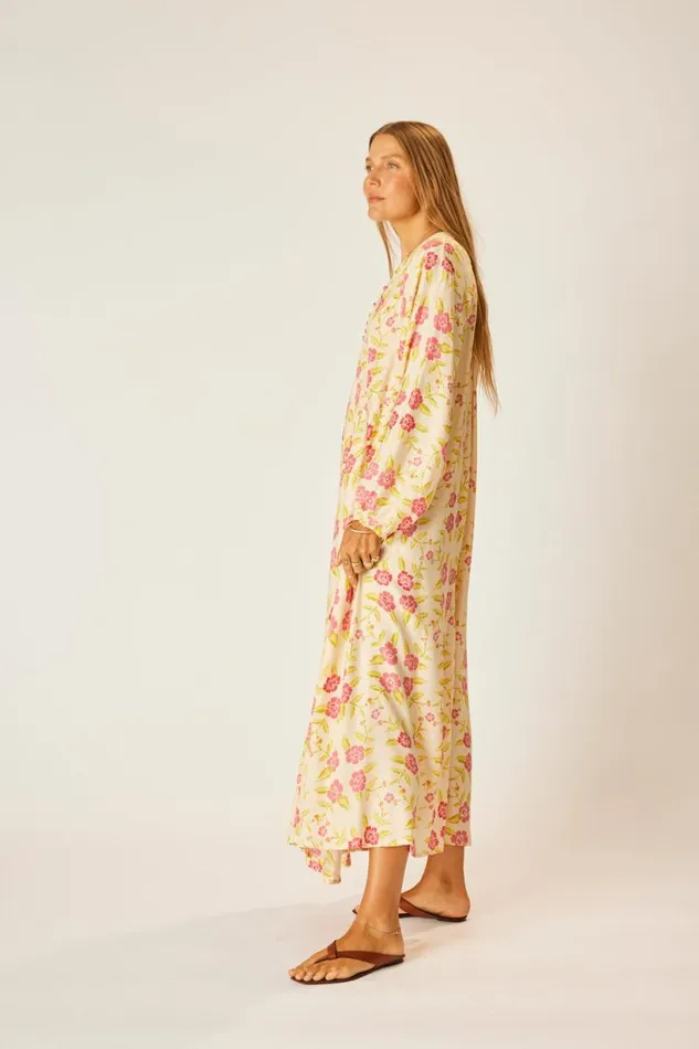 Natalie Martin FIORE MAXI Prairie Dusty Crimson Shop Dresses