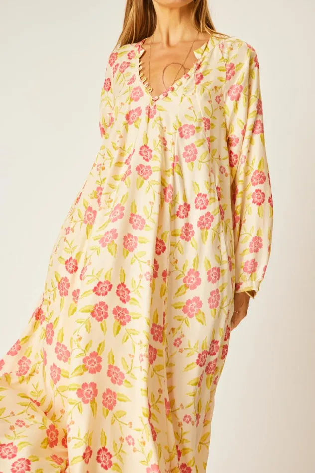 Natalie Martin FIORE MAXI Prairie Dusty Crimson Shop Dresses