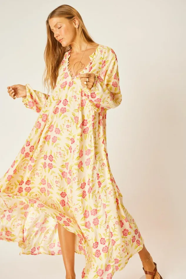 Natalie Martin FIORE MAXI Prairie Dusty Crimson Shop Dresses