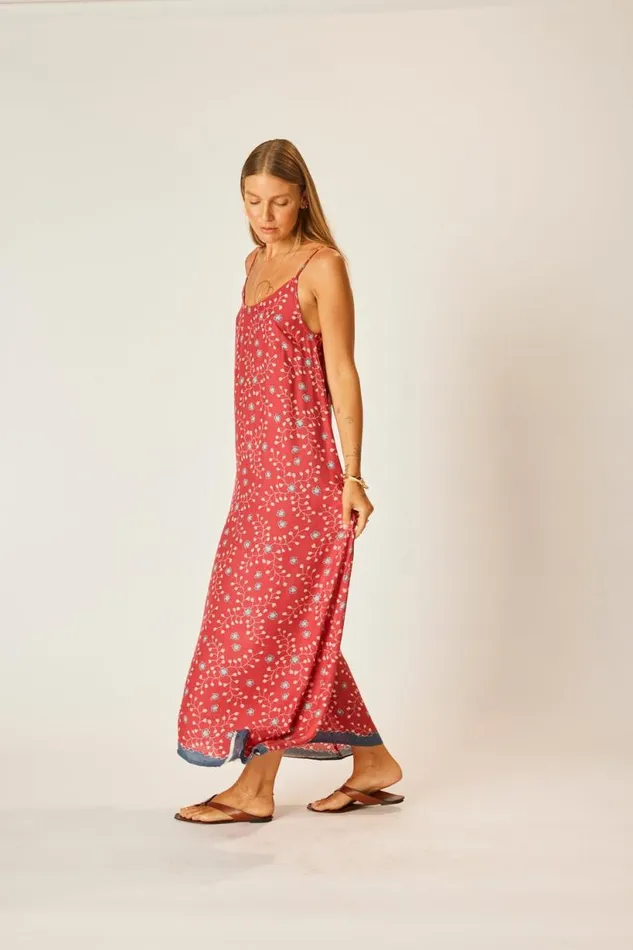 Natalie Martin HEATHER MAXI Pinwheel Barn Red Shop Dresses