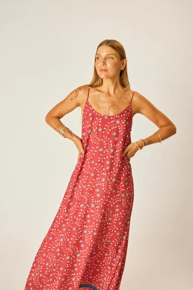 Natalie Martin HEATHER MAXI Pinwheel Barn Red Shop Dresses